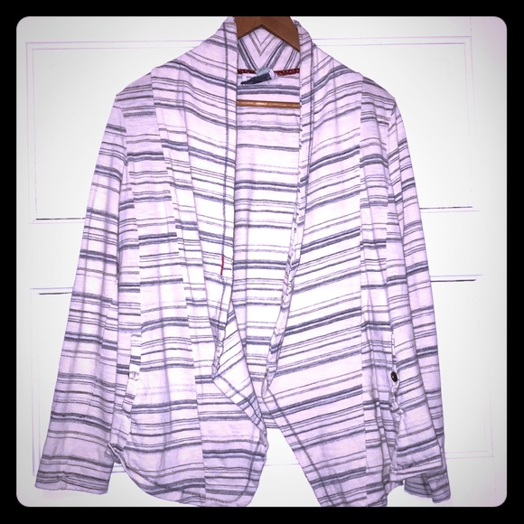 {anthropologie} striped sweatshirt cardigan - Picture 1 of 6